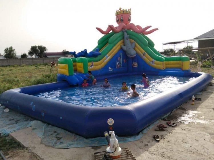Түркістан: Келес ауданында модульды-каркасты бассейндер орнатылып жатыр