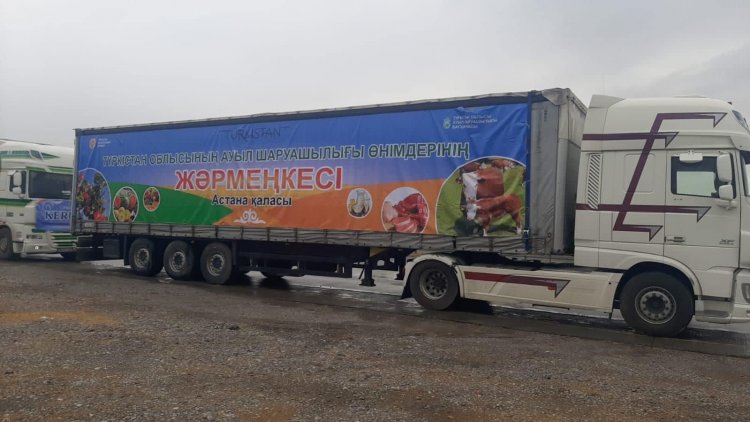 Түркістан облысынан Астанаға 550 тоннадан астам азық-түлік жөнелтілді