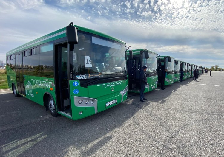 Түркістан қаласы 20 жаңа автобуспен толықты